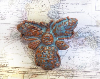 unique ceramic bead supply - bug pendant bead - Focal Bead supply, Handmade clay Bead, Ceramic Bead, focal necklace bead supply - # 60