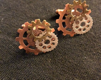 Steampunk and Skulls cufflinks