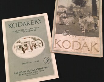 Rare Vintage Kodak Ephemera, Kodakery Magazine, February 1930, and 1923 Eastman Kodak Catalogue