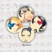 TR0001 -18mm : Images DIGITALES cabochons filles, portrait fille, ROND 18mm