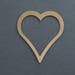 Heart Outline, Wood Cutout, Unfinished Sign