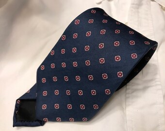 Vintage necktie - Navy with Medallions