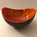 Mid Century Modern Abstract Orange Ceramic Ashtray, Eames Era Large Orange Ashtray Bowl, Mid Century Decor, Orange Accent Centerpiece