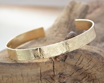 Bridesmaid Gifts - Personalized Gold Bracelet - Gold Cuff Bracelet - Personalized Jewelry - Hand Stamped Secret Message - Pink Lemon Design