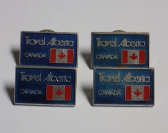 Vintage Travel Pins - Travel Alberta Canada - Set of 4
