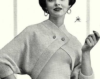 Retro Shrug Sweater Knitting Pattern 726081