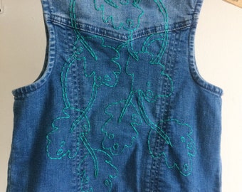Unique Jacket jeans / hand embroidered / 8 years