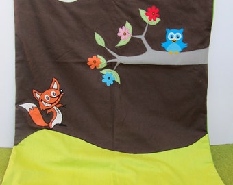 Fox and OWL dog blanket