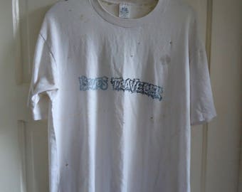 Vintage 90s BLUES TRAVELER Parking Lot T Shirt Trashed sz M/L