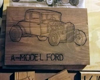 Engraved car vintagemodel or new cars your choice state car and year model when ordering.