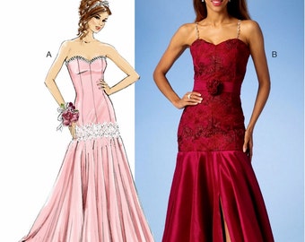 Sewing Pattern Strapless Evening Gown Pattern, McCall's Sewing Pattern 7050