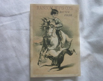 Victorian Trade Card Ransom Mfg Co Coloring for Dairy Products