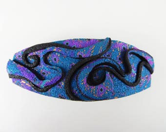 Polymer Clay Barrette. Beautiful OOAK Barrette for Women and Girls. This Barrette Hair Clip is an Elegant Barrette for Hair.