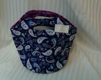 Purple insulated lunch bag