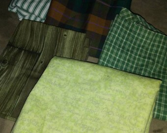Miscellaneous green fabrics