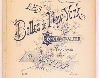 German sheet music - Les Belles de New York