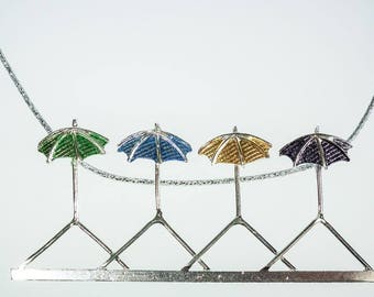 Pendant "4 seasons" (green, blue, yellow, grey)