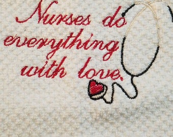 nurses nursing custom embroidery kitchen tea towel everything with love - Bakers Gonna Bake Kitchen Redwork Embroidery Designs nurses nursing custom embroidery kitchen tea towel everything with love - Bakers Gonna Bake Kitchen Redwork Embroidery Designs