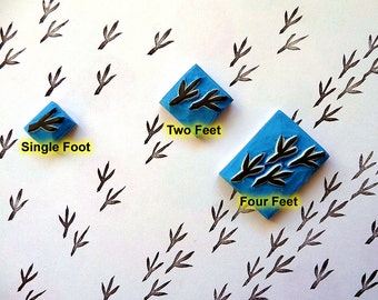 bird tracks stamp, bird feet rubber stamp, bird footprint, animal stamp, stamp for kids, teacher stamp
