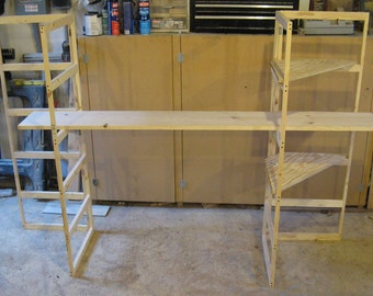 Craft show display folding shelf