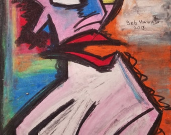 my eyes are up here original painting