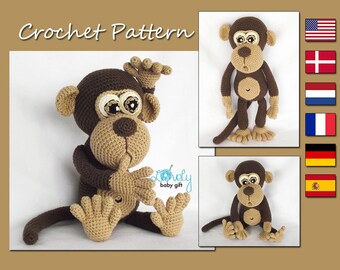 Amigurumi Pattern, Monkey Crochet Pattern, Amigurumi Animal, CP-147