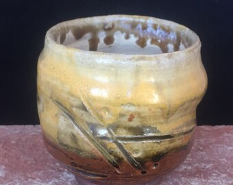Ceramic Wine Glass-013-Free Shipping-Drinking Vessel-Ceramic Sake Cup, Ceramic Whiskey Cup, Handmade, Stemless Wine Glass, organic feel