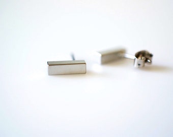 Bar Stud Earrings/ 10 mm Bar Stud Earrings/ Small Bar Earrings/ Minimalist Jewelry/ Bar Earrings/ Simple Stud Earrings/ Everyday Jewelry