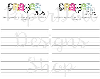 prayer lists