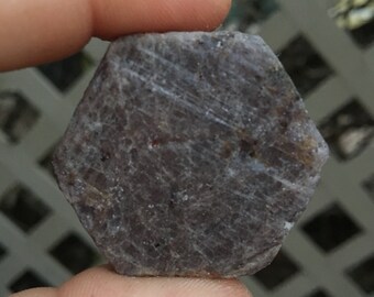 Large Hexagonal Raw Ruby