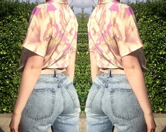 Retro Vintage Floral Collared Shirt