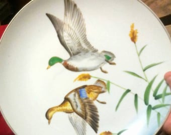 Vintage Numbered Ducks in Flight Plate