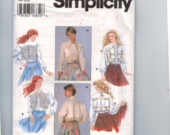 1990s Misses Sewing Pattern Simplicity 9653 Misses Blouse with Table Runner Lace Overlay Size 6 8 10 Bust 30 1/2 31 1/2 32 1/2 UNCUT 1995