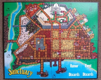 Vintage Sanctuary Game Board Mayfair Games 1988