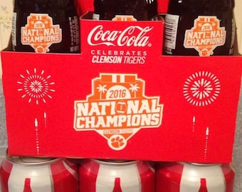 Clemson National Championship Coke Bottles and cans!!