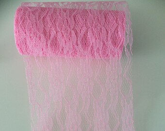tulle lace pink width 15cm