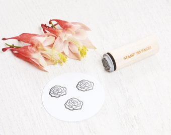 Rose Flower - Mini Rubber Stamp