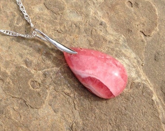 Rhodochrosite Pendant / rhodochrosite necklace