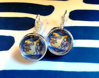 Ohio State quarter cabochon earrings- 16mm