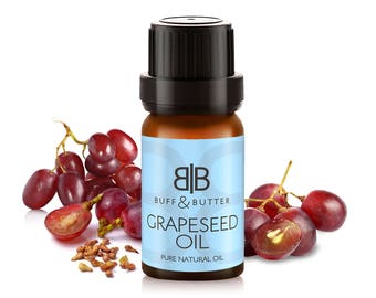 Grapeseed Carrier Oil 100% Pure Natural Fragrance Cosmetic Grade Massage Aromatherapy - 1ml, 10ml, 25ml, 50ml, 100ml Bottle