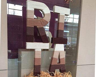 Paper Mache Jumbo Yarn Wrapped Letters (various sizes available)