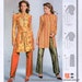 Pantsuit Tunic Top sewing Pattern 8 sizes included Burda 8332