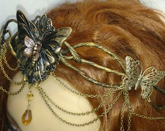 Headpiece- Crown- Tiara- Fairy- Elven -Butterfly -Woodland -Fantasy