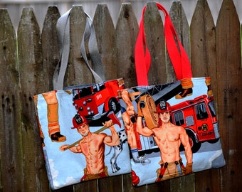 Small Hot Fireman Tote 9x9