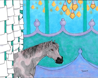 The Horse in the Hall - Original Marker Illustration