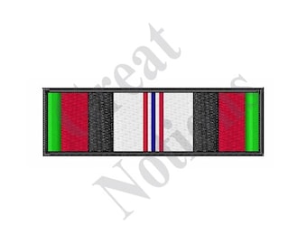 Afghanistan Campaign Ribbon - Machine Embroidery Design