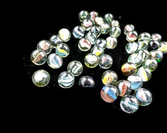 Vintage Collection of Playing Marbles, Cats Eye Marbles, Mixed Marble Set, Art Glass Marbles, Marble Assortment
