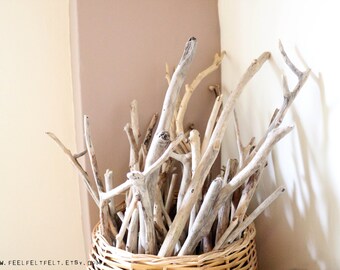 6 Long Driftwood Branches -- Bulk Driftwood Pieces From 40 cm to 90 cm (15.7" to 35.4") -- Natural Drift Wood for DIY Projects and Crafts