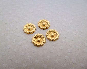 Set of 4 prints Fleur PM gold 9 mm - PMCD 0895
