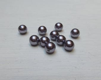 Swarovski Element purple Pearl 9 x 6 mm pearls